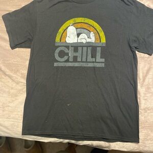 New Black Snoopy Chill T-Shirt
